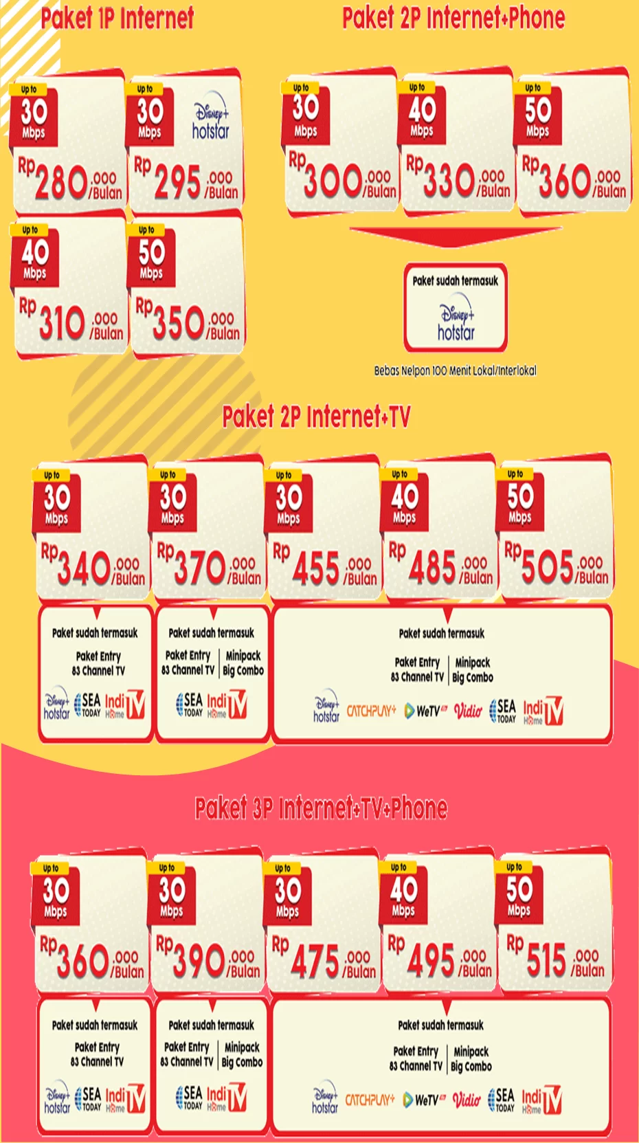 IndiHome Mastrip SBY 085655476968 | 2026